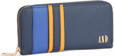

AND Women Blue Artificial Leather Wallet(8 Card Slots)