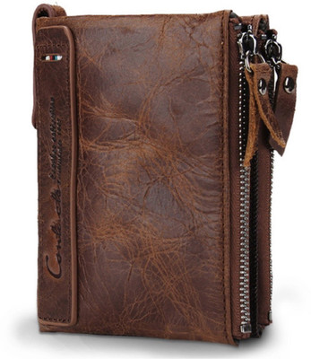 

VOGARD Men Casual Brown Genuine Leather Wallet(9 Card Slots)