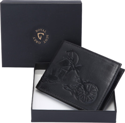 

ROYAL SCOT GREY Men Black Genuine Leather Wallet(6 Card Slots)