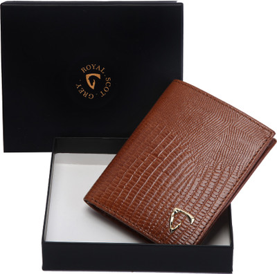 

Royal Scot Grey Men Tan Genuine Leather Wallet(4 Card Slots), Cognac