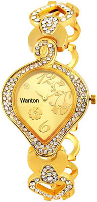 

Wanton MKCP02 Golden metal strap diamond studded fancy and attractive women watch Watch - For Girls