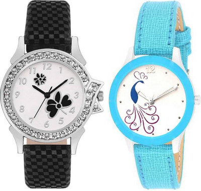 

iDIVAS New Arrival Stylish Peacock Printed Dial Leather Strap 003103 Watch - For Women