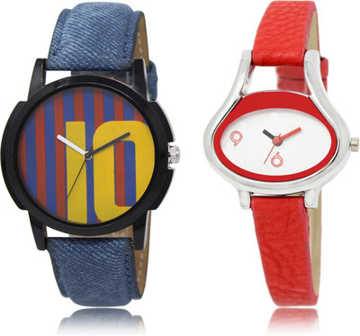 

SVM AS10-206 Blue-Red Stylish Professional Round Dial Combo Watch - For Boys & Girls