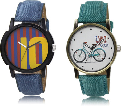 SVM AS10-229 Blue-Green Stylish Professional Round Dial Combo Watch - For Boys & Girls