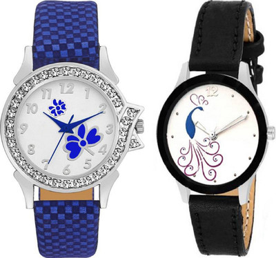 

iDIVAS New Arrival Stylish Peacock Printed Dial Leather Strap 003115 Watch - For Women