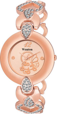 

Wanton MKCP05 Rose gold metal strap beautiful and fancy diamond women watch Watch - For Girls