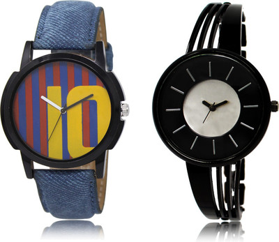 

SVM AS10-212 Blue-Black Stylish Professional Round Dial Combo Watch - For Boys & Girls