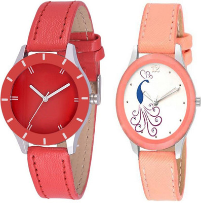 

iDIVAS New Arrival Stylish Peacock Printed Dial Leather Strap 003113 Watch - For Women
