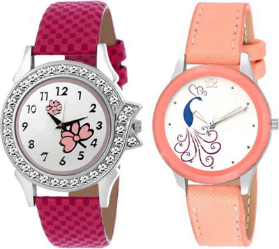

iDIVAS New Arrival Stylish Peacock Printed Dial Leather Strap 003111 Watch - For Women