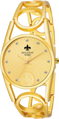 HOUSTON YORK HYG005 Golden Studded Watch - For Girls