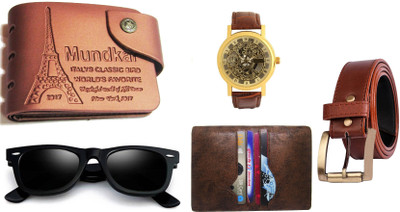 

Peacock Mundkar Wallet, Belt Combo(Tan, Black, Brown)