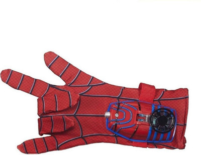

Amazia Soft Fabric Ultimate Spiderman Gloves With Disc Launcher For Real Action for kidzz.(Red)