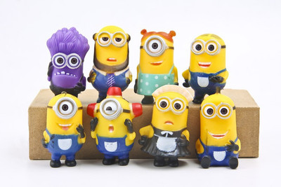 

imodish Despicable Me 2 Set Of 8 Pcs. Set Minions Action Figure(Multicolor)