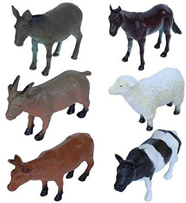 

UNITOYS Farm Animals toy Set - Pack of 6 (Multicolor)(Multicolor)