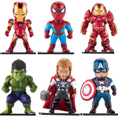 

imodish Kids Nation Set Of 6 Pcs Marvel Avengers Infinity War Iron Man, Spiderman, Iron Man Hulk Buster, Hulk, Thor, Captain America Action Figure With Stand(Multicolor)