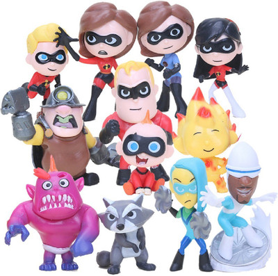 

imodish The Increedibles 12 Pcs Toy Set Violet Parr, Dash, Jack-Jack Parr, Elastigirl, Mr,Incredibles, Freeze Action Figure(Multicolor)
