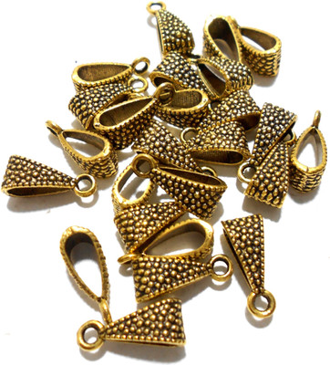 

GOELX Antique Golden Bails/Loops for Jewellery Making & Craft Work - Design 6 ( 1 packet jewellary kit