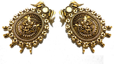 

GOELX Antique Golden Lord Ganesha (8) Pendant for Necklace Making- Design 37