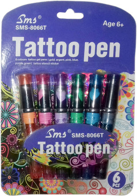 

kidoz kingdom SMS 8066-T-TATTOO PEN 6 COLOR