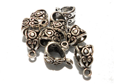 

GOELX Antique Silver Bails/Loops for Jewellery Making & Craft Work - Design 2