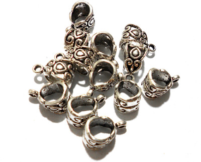 

GOELX Antique Silver Bails/Loops Jewellery Making and Craft Work - Design 2