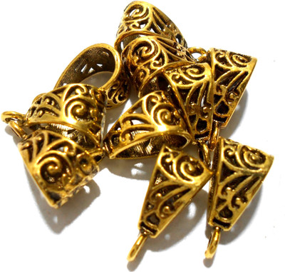 GOELX Antique Golden Bails/Loops for Jewellery Making & Craft Work - Design 7