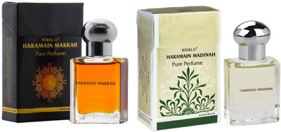 

Kivalo Ⓡ Haramain Pure Original Makkah & Madinah Fragrance Roll on Perfume Oil Pack of 2 (Attar) - 2 x 15 ml Floral Attar(Musk)