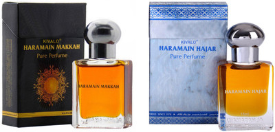 

Kivalo Ⓡ Haramain Pure Original Makkah & Hajar Fragrance Roll on Perfume Oil Pack of 2 (Attar) - 2 x 15 ml Floral Attar(Musk)