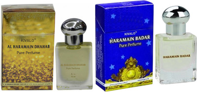 

Kivalo Ⓡ Haramain Pure Original Badar & Dahab Fragrance Roll on Perfume Oil Pack of 2 (Attar) - 2 x 15 ml Floral Attar(Musk)