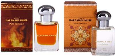 

Kivalo Ⓡ Haramain Pure Original Amber & Musk Fragrance Roll on Perfume Oil Pack of 2 (Attar) - 2 x 15 ml Floral Attar(Musk)