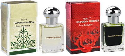 

Kivalo Pure Original Madinah & Firdous Fragrance Roll on Perfume Oil Combo Pack of 2 (Attar) - 2 x 15 ml Floral Attar(Musk)