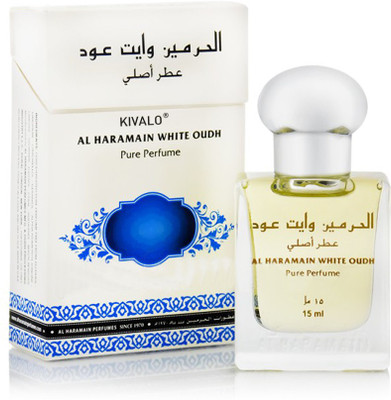 

Kivalo Ⓡ Haramain Pure Original White Oudh Fragrance Roll on Perfume Oil (Attar) with Musk, Amber - 15 ml Floral Attar(Musk)