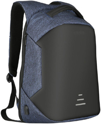

TraveleXp Anti-Theft-USB-Port-Coded-Lock-15.6-Water-Resistant 25 L Laptop Backpack(Black, Grey), Blue