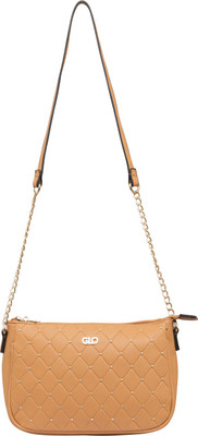 

Globus Quilted Embellished Sling Bag Sling Bag(Beige, 8 inch)