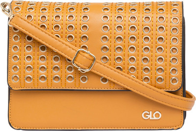 

Globus Eyelet Detail Sling Bag Sling Bag(Yellow, 9 inch)