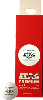 

Stag 3 star premium Table Tennis Ball(Pack of 3, White)