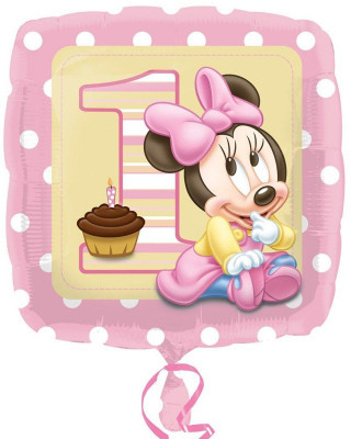 

Theme My Party Printed 1st Birthday Foil Balloon Minnie Balloon(Pink, Pack of 1)
