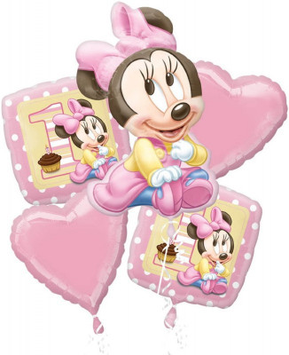 

Theme My Party Printed Minnie Foil Balloon Pack of 5 Balloon(Pink, Pack of 5)