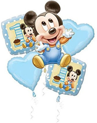 

Theme My Party Printed Mickey Foil Balloon Pack of 5 Balloon(Multicolor, Pack of 5)