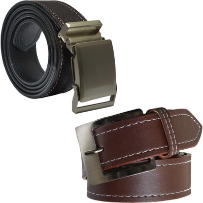 

LOOPA Men Formal Multicolor Synthetic Belt, Brown