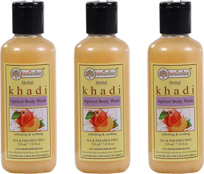 

Khadi Rishikesh Herbal Apricot Body Wash combo set pack of - 3 x 210 ml (630 ml)(630 ml, Pack of 3)