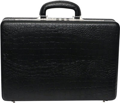 

HICLASS Leather Briefcase Medium Briefcase - For Men(Black)