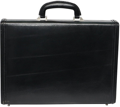 

HICLASS Leather Briefcase Medium Briefcase - For Men(Black)