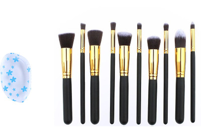 

Looks United Cosmetic Makeup Brush Set With Silicon Foundation Sponge(Pack of 11)