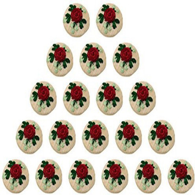 

Fabric and Lace BT030c Metal, Fabric Buttons(Pack of 20)