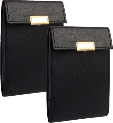 

OKASTA Combo of 2 Leatherite ATM Limited Edition latest Notable ATM / ID / DEBIT / CREDIT / VISITNG 15 Card Holder(Set of 2, Black)