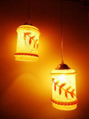 VAGalleryKing New Treands Decorative Glass & Steel Hanging Home & Hall Hanging Pendant Lamp Ceiling Lamp(Brown)