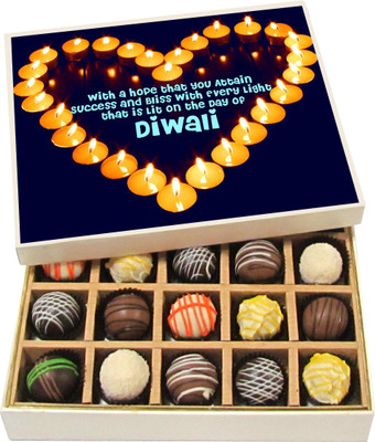 

Chocholik Diwali Sweets - Wish A Hope - Dark, Milk, White Chocolate Truffles - 20pc Truffles(300 g)