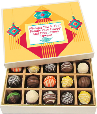 

Chocholik Diwali Sweets - Wishing You And Your Family - Dark, Milk, White Chocolate Truffles - 20pc Truffles(300 g)
