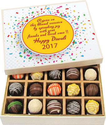 

Chocholik Diwali Sweets - Rejoice On This Blessed Occasion - Dark, Milk, White Chocolate Truffles - 20pc Truffles(300 g)